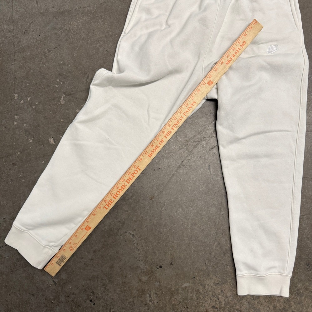 Nike Sportswear Club Fleece Joggers Mens XL Sail White Sweatpants BV2671-133 - Picture 6 of 7